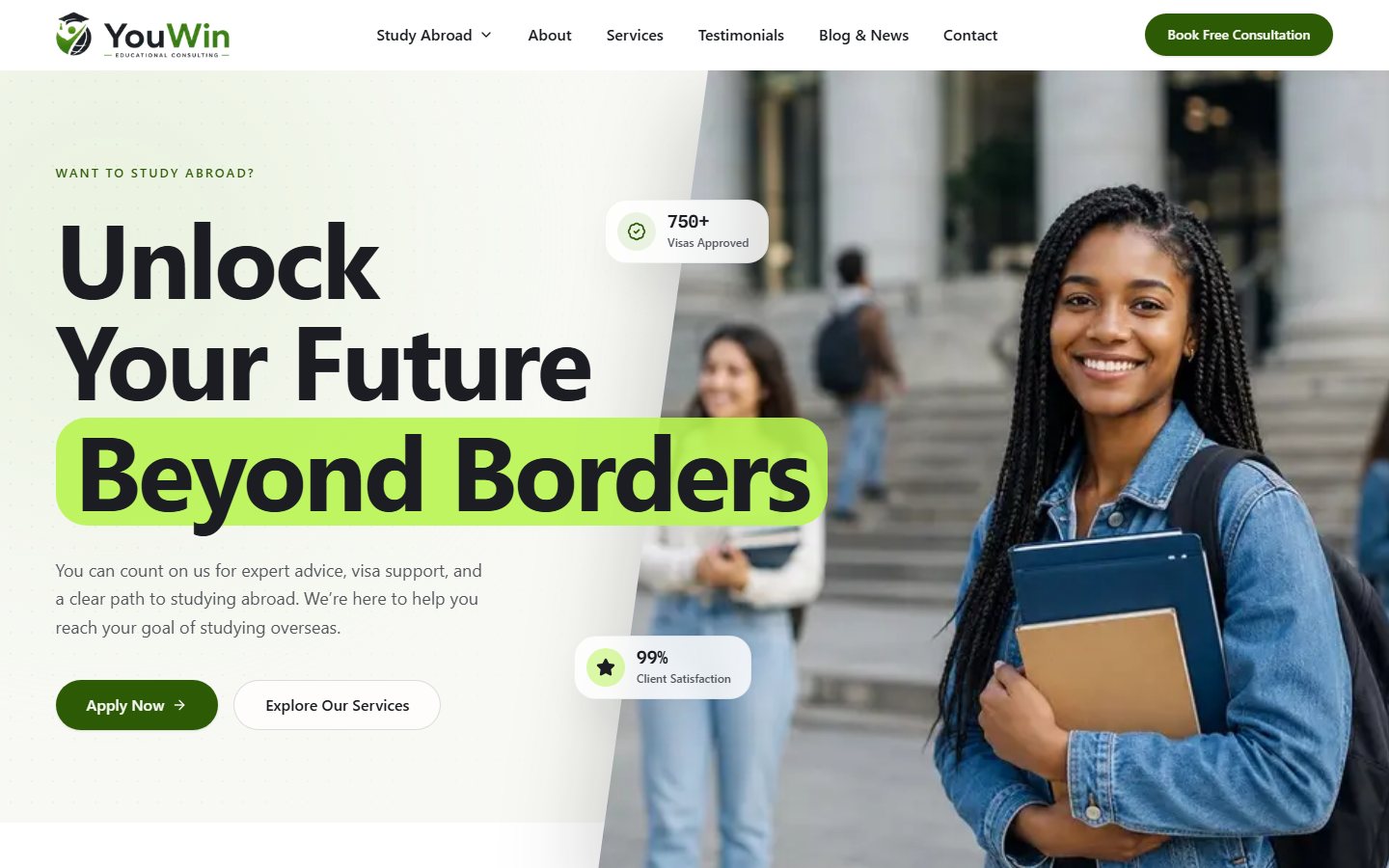 YouWin Educational Consulting website case study